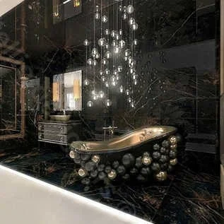 Najpiękniejsze łazienki Versace, baterie pozłacane z dodatkami kryształów Swarovski, wanna Maison Valentina - architektura wnętrz intellio