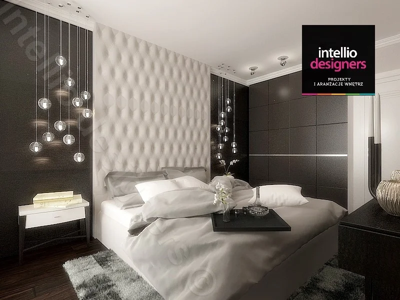 Sypialnia stylowa, koncepcja Intellio designers. Urządzanie sypialni.