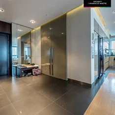 Projekt Intellio designers przedpokój w mieszkaniu 120 m2