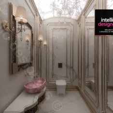 Projekt apartamentu w Krakowie stylizowana łazienka